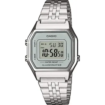 Casio LA680WEA-7EF digitálne dámske hodinky retro oceľ remienok klasické strieborné Casio LA680WEA-7EF Casio retro klasické dámske hodinky