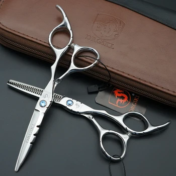 HOT predaj nôž má tvar profesionálna vlasová nožnice vysokej kvality, 5.5/6.0 Palcový holič vlasy kadernícke nožnice na vlasy tesoura