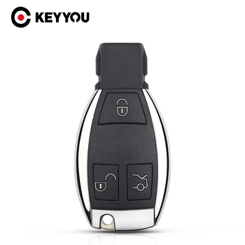 KEYYOU 3 tlačidlo Smart auto tlačidlo remote shell príveskom prípade na MERCEDES BENZ S SL, ML SLK CLK E Držiteľ Vložiť Náhradný Kľúč