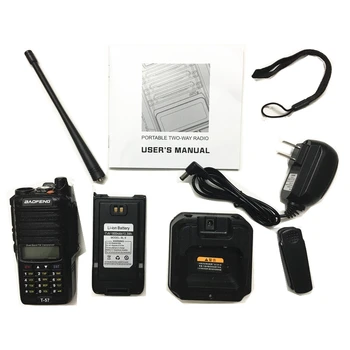 2 KS PTT BAOFENG T-57 Walkie Talkie 10 KM Profesionálny Vodotesný IP67, CB Rádio Mobile VHF UHF Ham Radio Vysielač UV-9R 9R