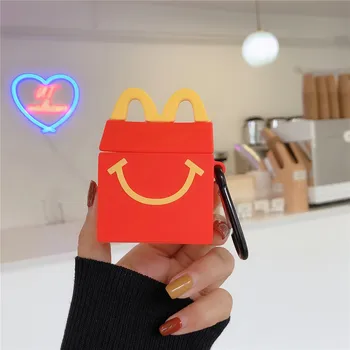 3D Roztomilý Kryt Na Ochranu Airpods McDonald hamburger Kuracie Box Slúchadlá Prípadoch Pre Airpods 1/2 Zábavné Silikónová Slúchadlá bo