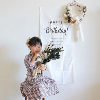 In narodeniny dekorácie 100DAYS kvalitné menčester textílie pozadí detskej izby stenu, dekorácie, nástenné závesné Gobelín