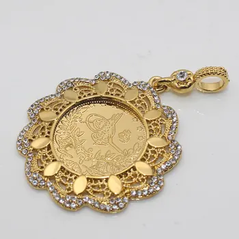 Islam moslimského turecka Mince Arabských Mincí prívesok náhrdelník prijať drop shipping