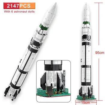 SEMBO 2147pcs Mesto Techniku Letectva Rocket Stavebné kamene, Umelé Satellite Launch Vehicle Stvoriteľa Vesmíru Kozmonaut Tehly