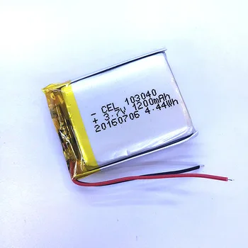 Dinto 1pc 103040 Lítium Li-po Batérie 1200mAh 3,7 V Li-pol Batéria pre MP4 MP5 GPS, PSP PAD Bluetooth Reproduktor Hračka