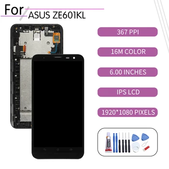 Pôvodný Pre ASUS Zenfone 2 Laserové ZE601KL LCD Displej Dotykový Displej Digitalizátorom. Montáž Pre Asus ZE601KL Displej s Rámom Z011D